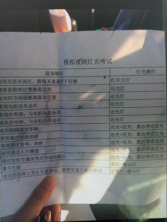 科目三的灯光模拟有哪几种呀?有没有记忆技巧之类的?