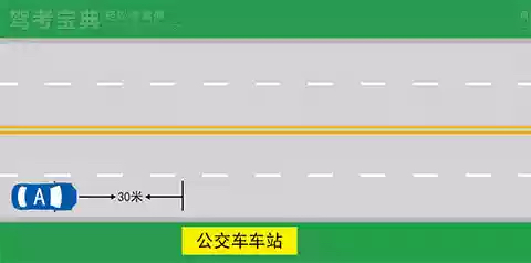 如图所示，A车在此处停车是可以的。