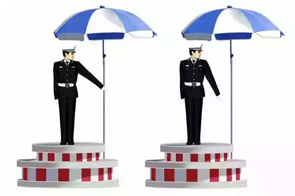 这一组交通警察手势是什么信号？