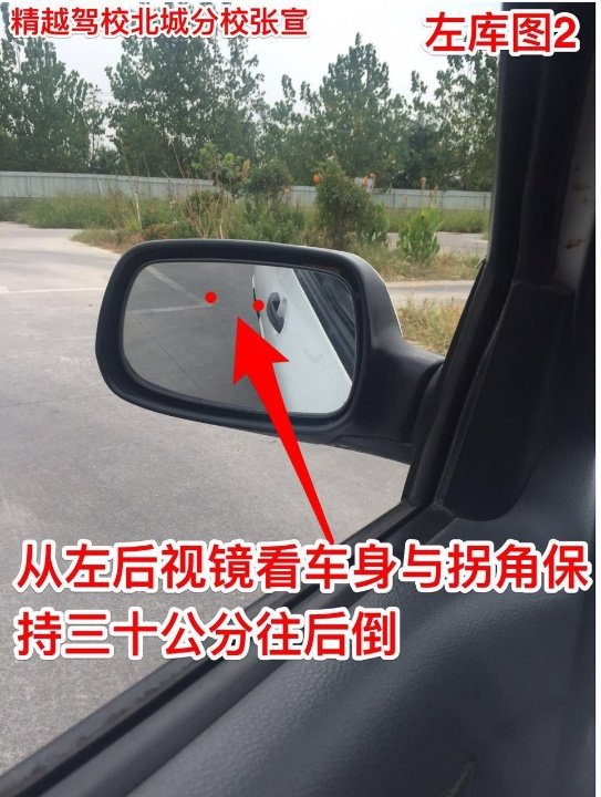 科目二左倒库图片讲解