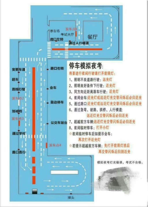 谁有科目三宏光考场详细路线图