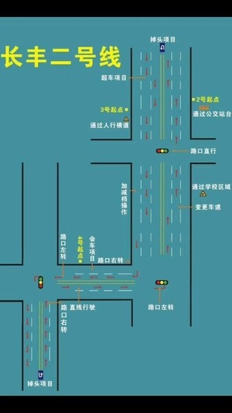 合肥长丰科三路考线路图