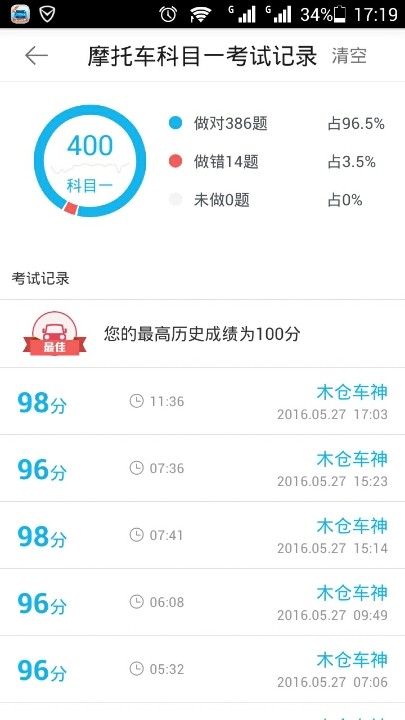 科目一模拟都是90分以上
