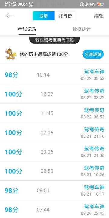 祈祷考试通过呀一会考科目四